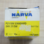 Narva P21W STANDARD 24V 21/5W Καρυδάκια Διπολικά - Συσκευασία 10 Τεμαχίων - Image 2